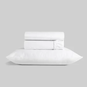 JUEGO SABANAS SATÉN 300 HILOS ELBA BLANCO DON ALGODON