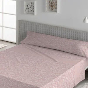 JUEGO DE SABANAS TELA ANDIA ROSA PALO KARAMELO