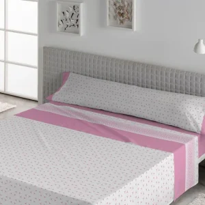 JUEGO DE SABANAS TELA BINDU ROSA KARAMELO