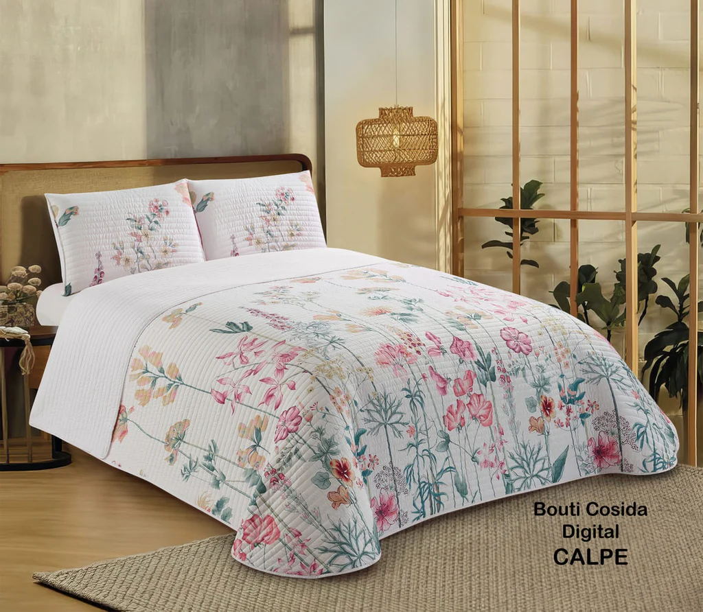 Colcha bouti Calpe – Ropa de cama floral y reversible | Dolz | Textilov