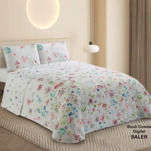 Colcha bouti Saler – Ropa de cama floral y reversible | Dolz | Textilov