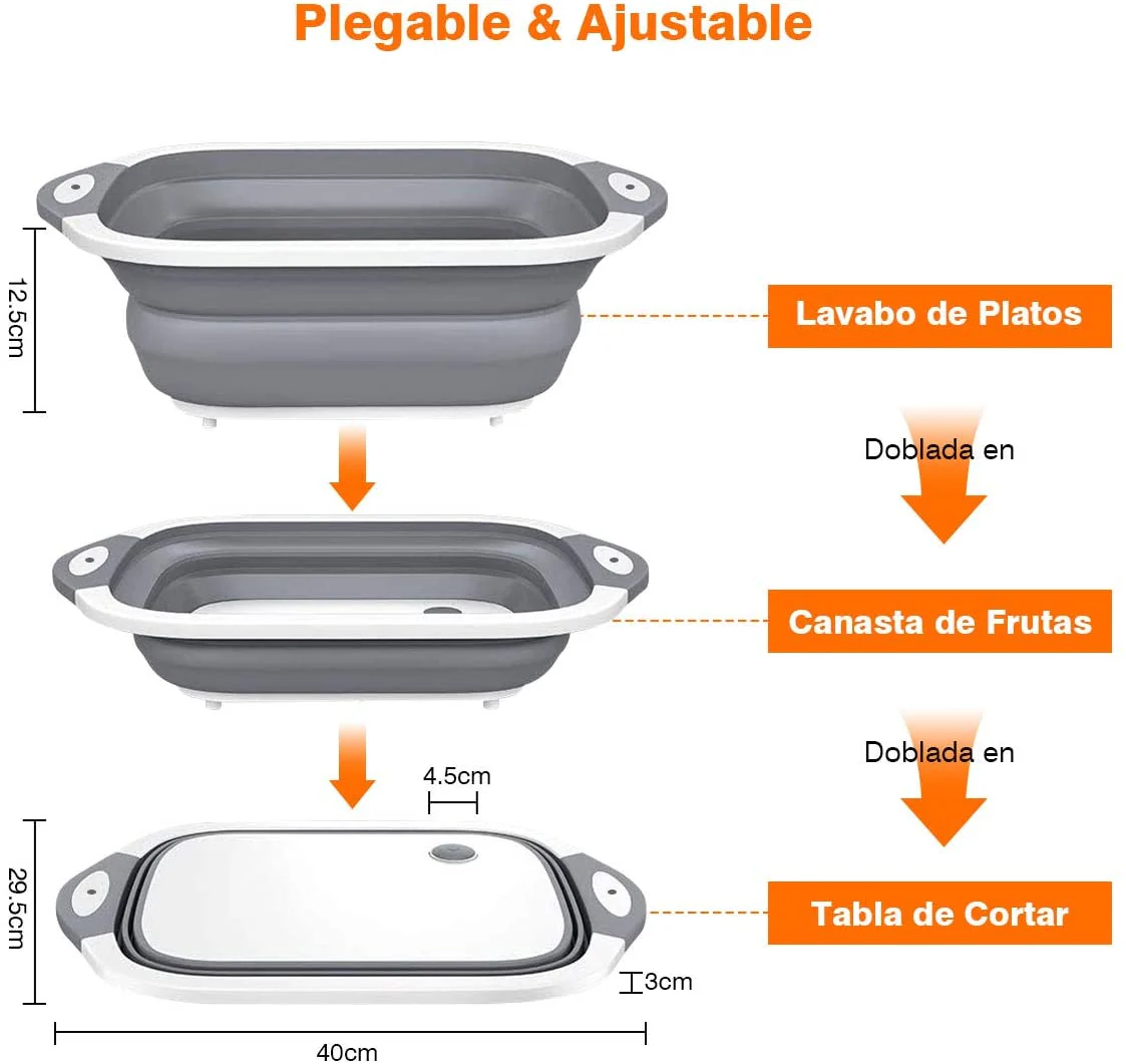 Tabla de Corte Expandible Multiusos 3 en 1 - Origami Home - Imagen 9