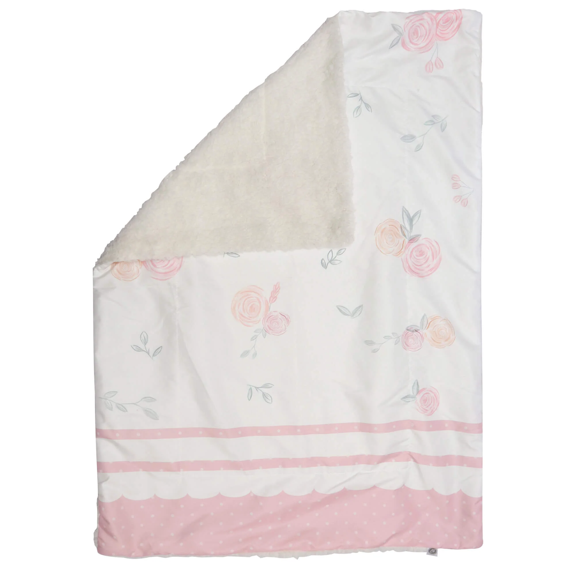 Edredon Borrega Rose Cuna Viajera 70x100 cm