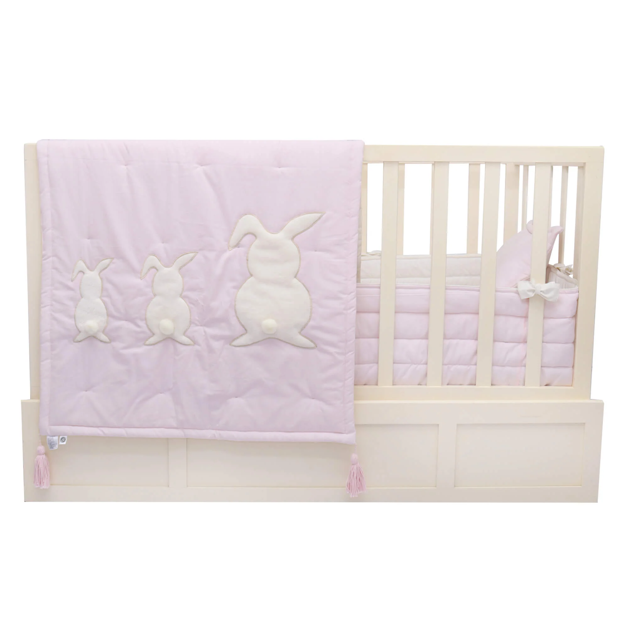 Juego de Cuna Cary bebé Conejitos 4 piezas Rosa - Imagen 5